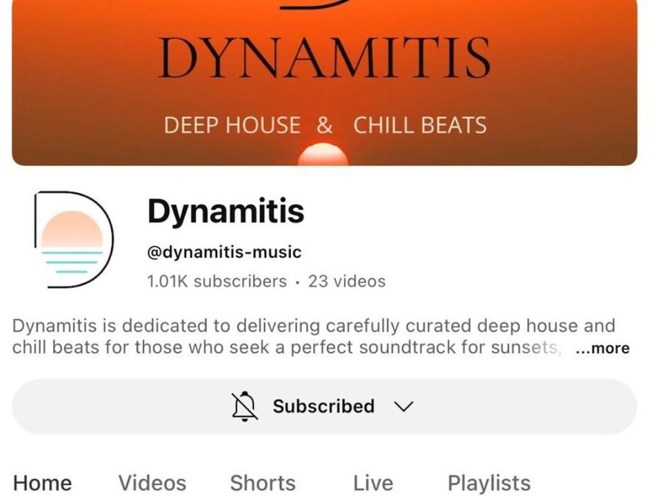 Dynamitis Music YouTube channel branding and content setup by VorinVista