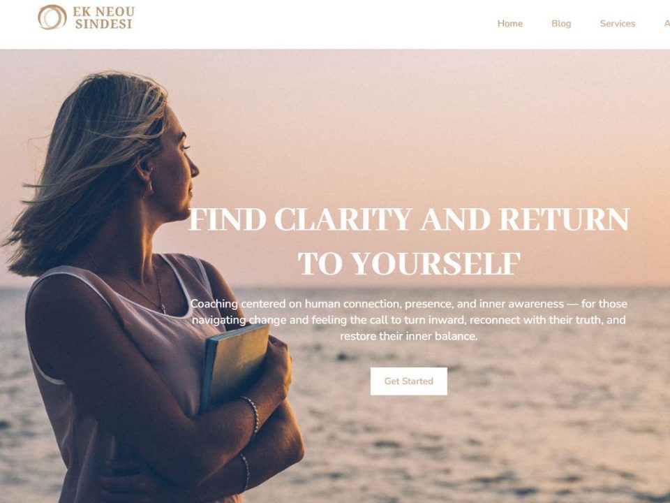 Ek Neou Sindesi life coaching website project by VorinVista