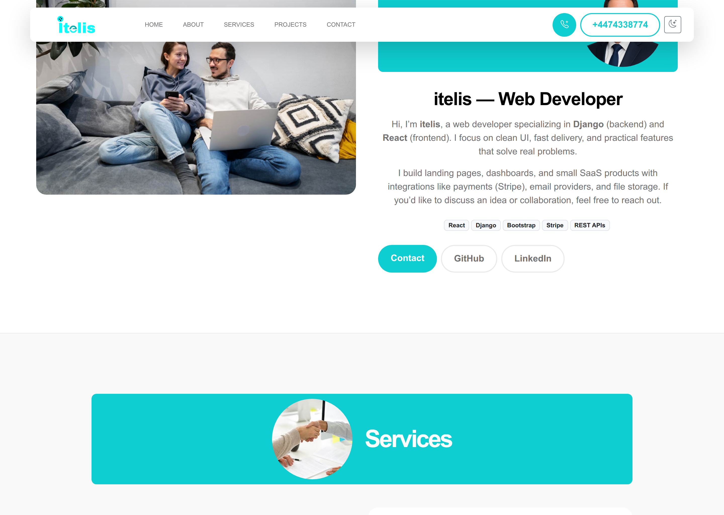 Exxotelis Personal Brand Website gallery image