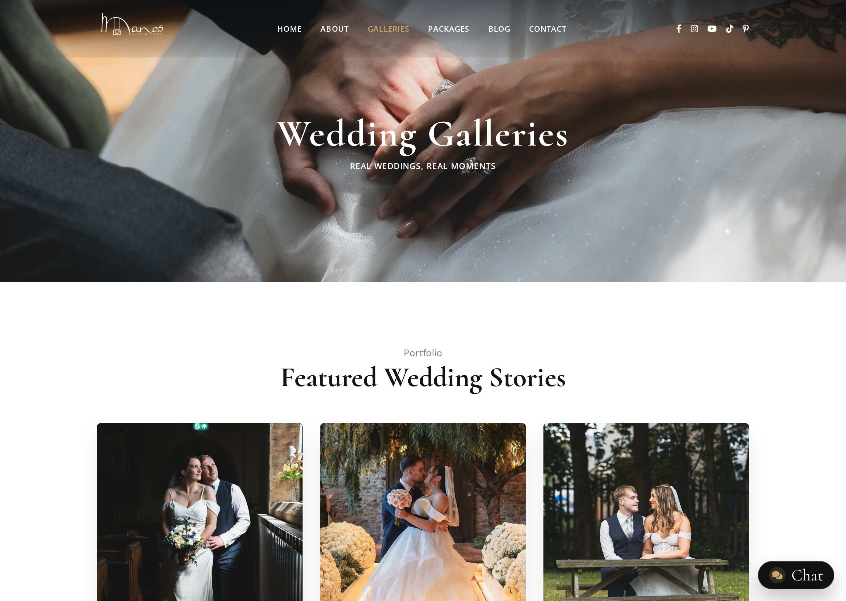Manos Photography Wedding Portfolio Website gallery image