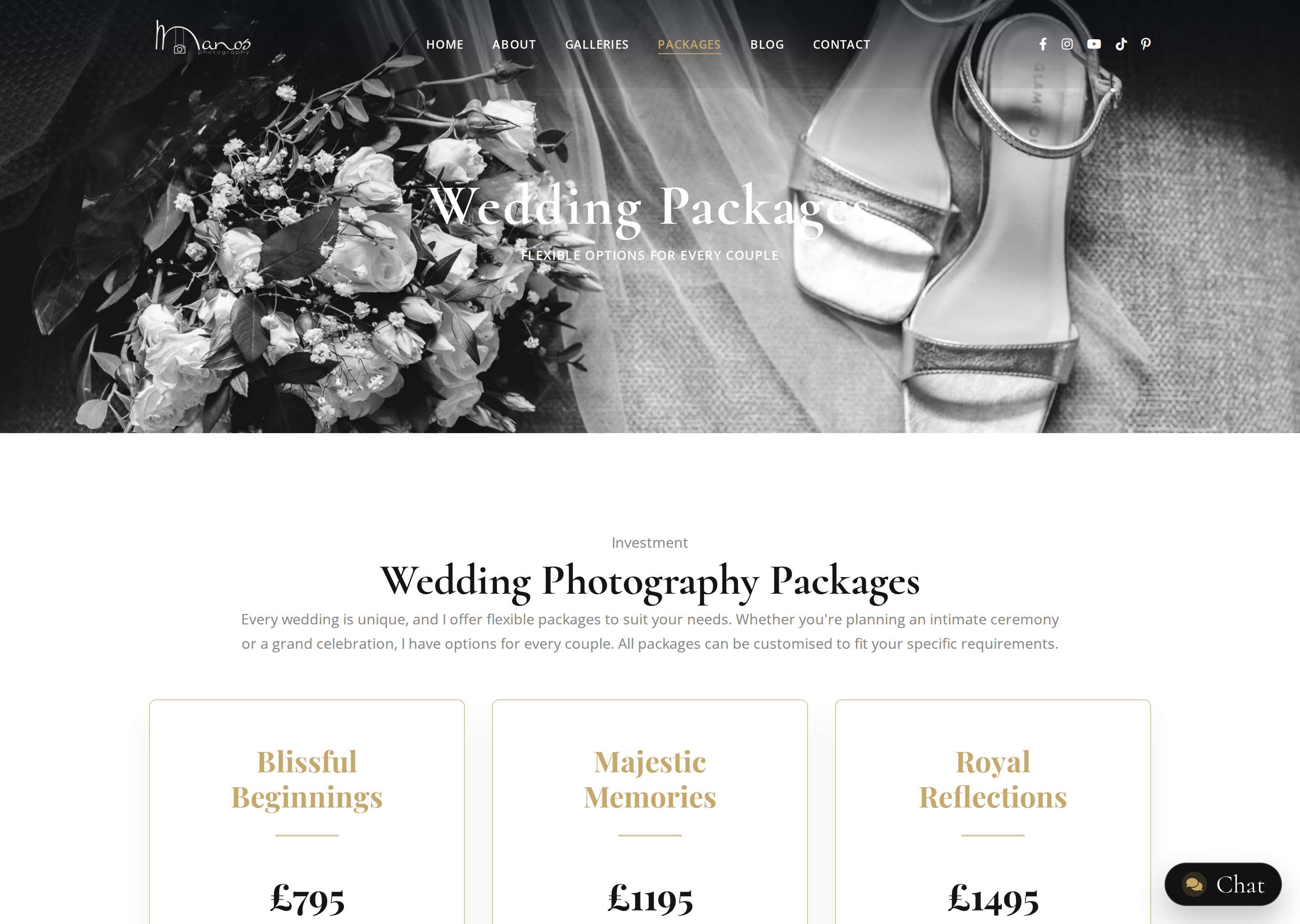 Manos Photography Wedding Portfolio Website gallery image