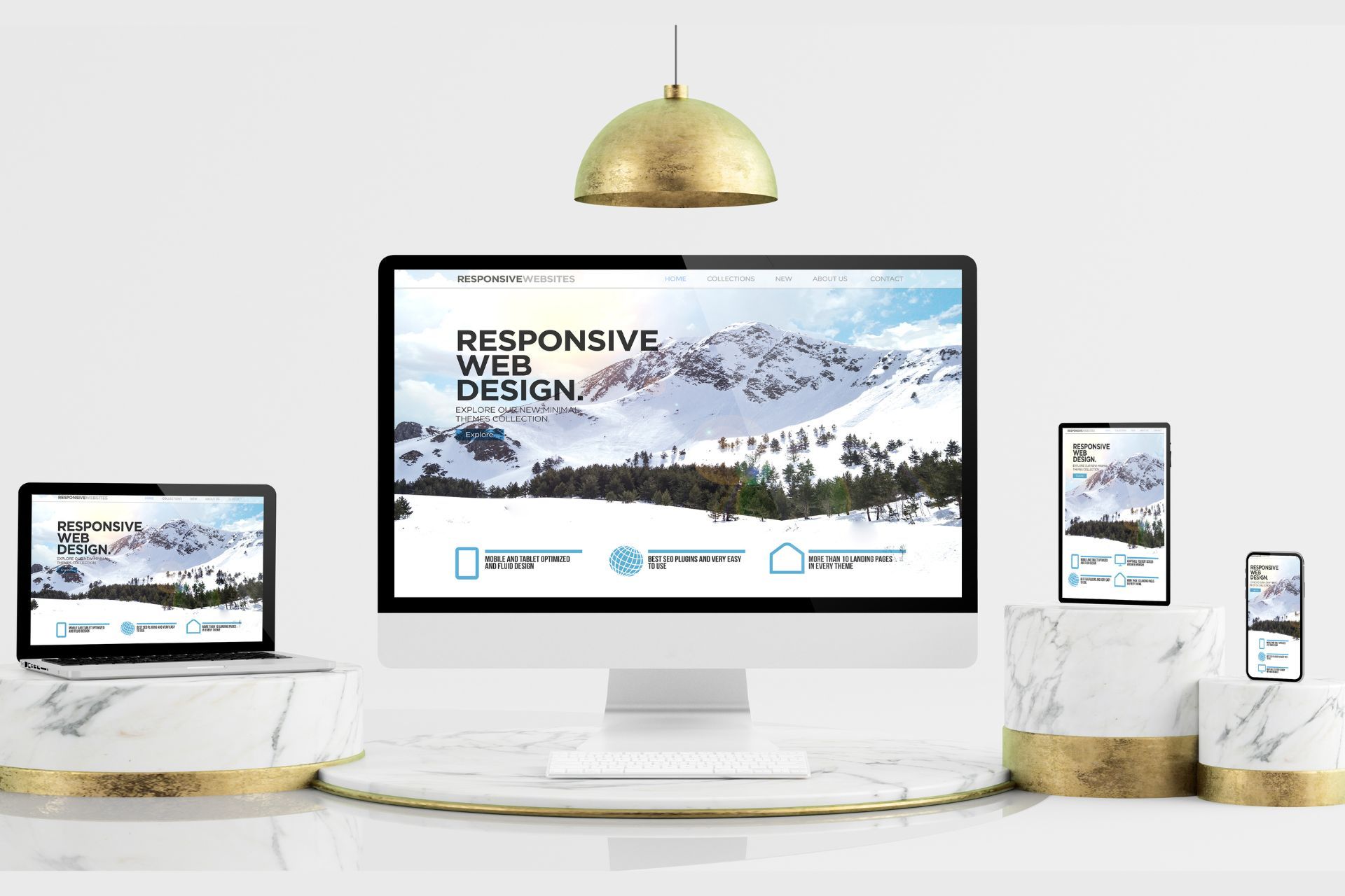 Website design mockups