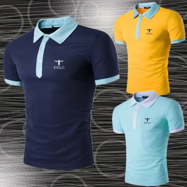 Summer fashion printed short sleeved polo shirt, sports casual short sleeved T-shirt